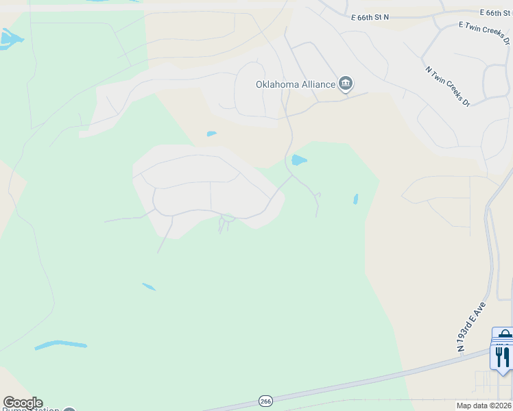 map of restaurants, bars, coffee shops, grocery stores, and more near 18203 Anthem Ridge Road in Owasso