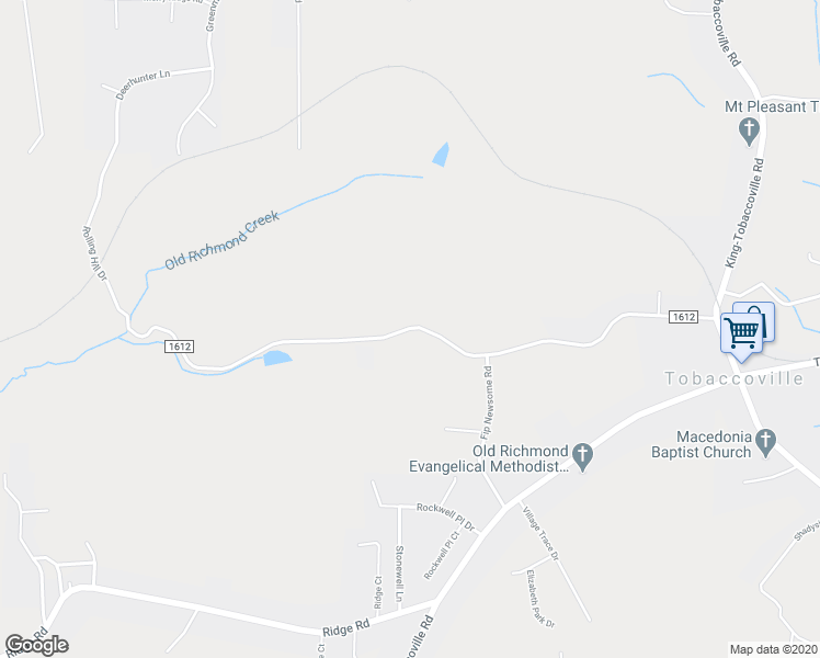 map of restaurants, bars, coffee shops, grocery stores, and more near 4334 Rolling Hill Drive in Tobaccoville