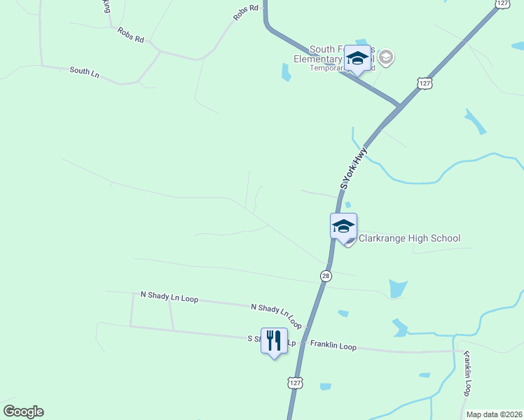 map of restaurants, bars, coffee shops, grocery stores, and more near 858 Kilby Road in Clarkrange