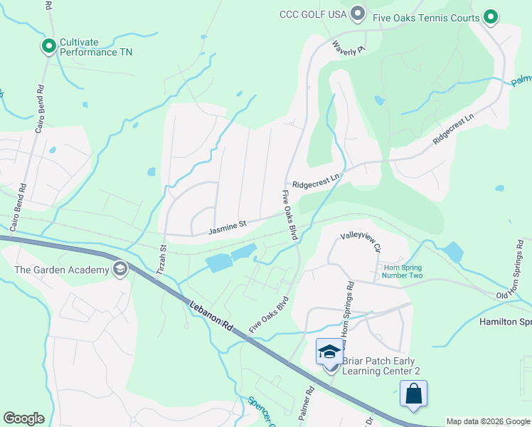 map of restaurants, bars, coffee shops, grocery stores, and more near 305 Dandelion Drive in Lebanon