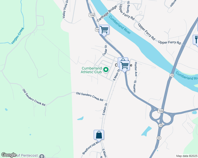 map of restaurants, bars, coffee shops, grocery stores, and more near 111 Duffy Avenue in South Carthage