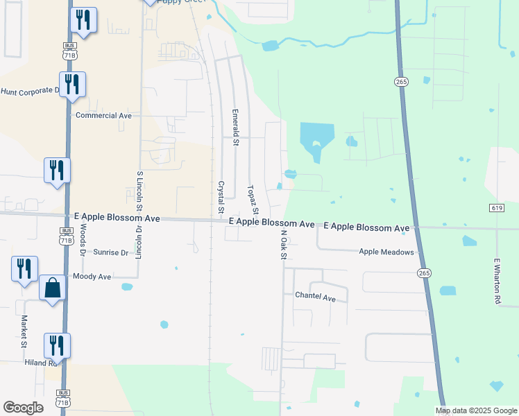 map of restaurants, bars, coffee shops, grocery stores, and more near 819 Topaz Street in Lowell