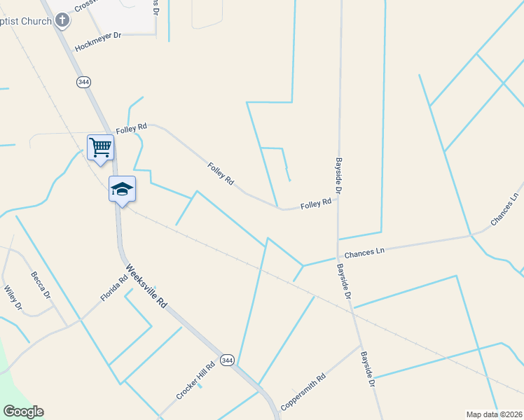 map of restaurants, bars, coffee shops, grocery stores, and more near 1015 Folley Road in Elizabeth City