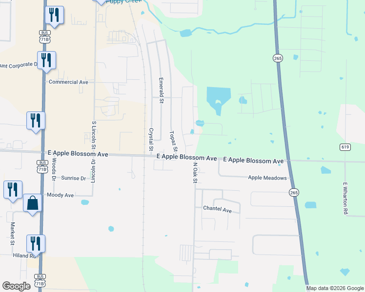 map of restaurants, bars, coffee shops, grocery stores, and more near 819 Topaz Street in Lowell