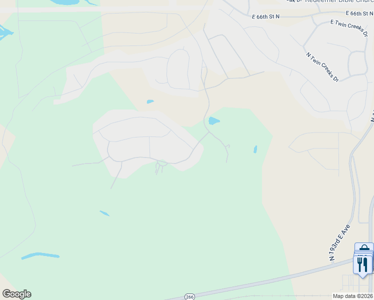 map of restaurants, bars, coffee shops, grocery stores, and more near 18203 Anthem Ridge Road in Owasso
