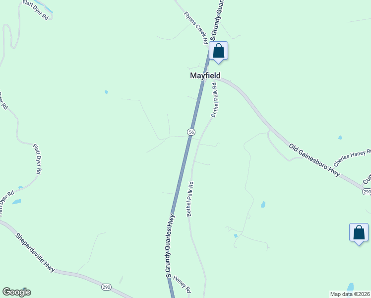 map of restaurants, bars, coffee shops, grocery stores, and more near 4706 South Grundy Quarles Highway in Bloomington Springs