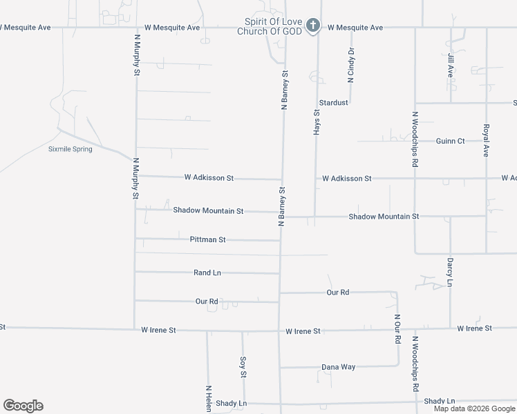 map of restaurants, bars, coffee shops, grocery stores, and more near 3080 Shadow Mountain Street in Pahrump
