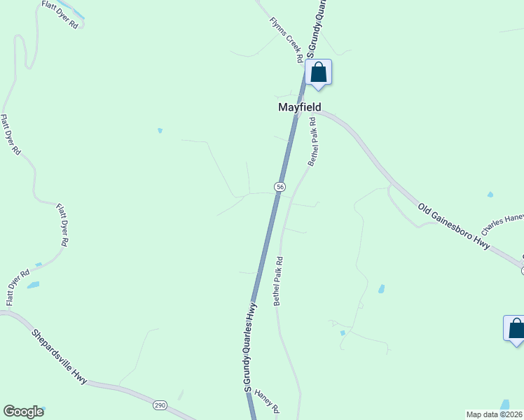 map of restaurants, bars, coffee shops, grocery stores, and more near 4706 South Grundy Quarles Highway in Bloomington Springs