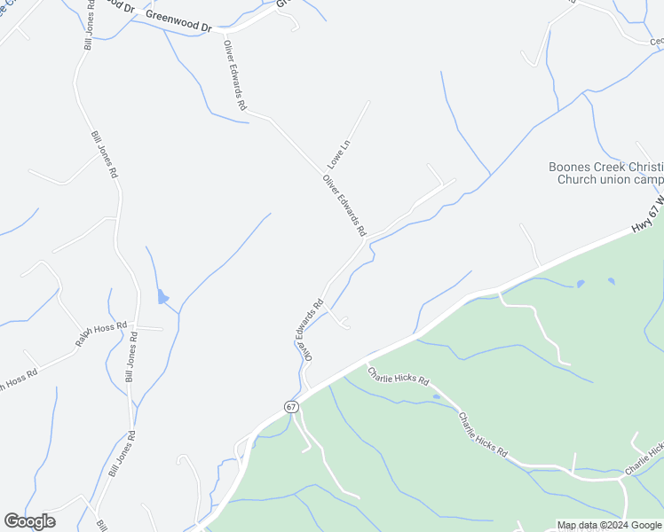 map of restaurants, bars, coffee shops, grocery stores, and more near 191 Oliver Edwards Road in Jonesborough