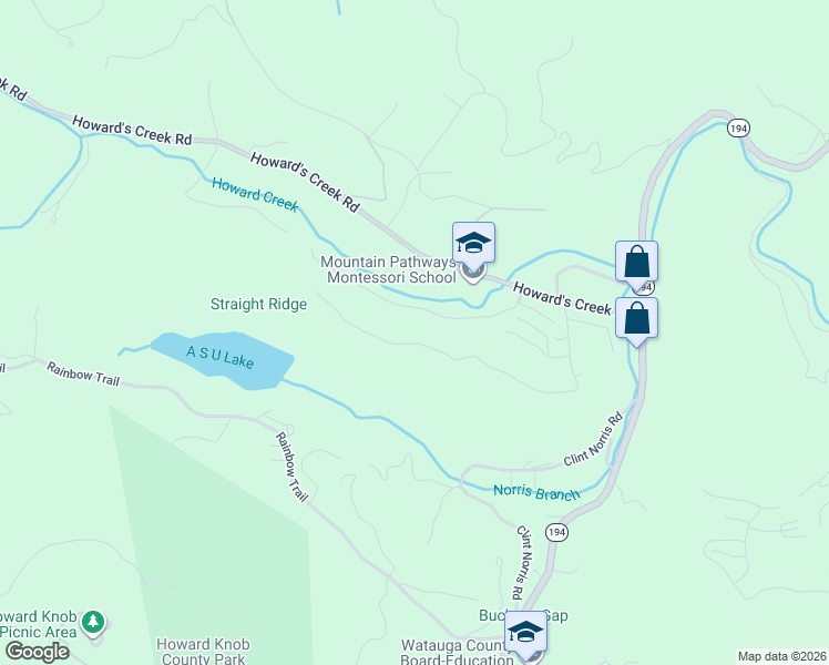 map of restaurants, bars, coffee shops, grocery stores, and more near 661 Timberlane Drive in Boone