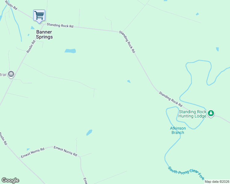 map of restaurants, bars, coffee shops, grocery stores, and more near 4250 Standing Rock Road in Jamestown