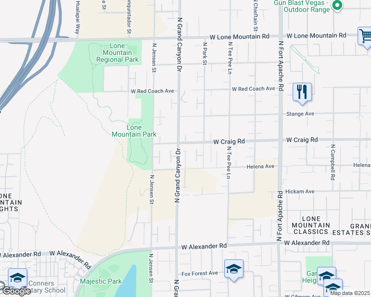 map of restaurants, bars, coffee shops, grocery stores, and more near 4398 Cameron Brook Court in Las Vegas