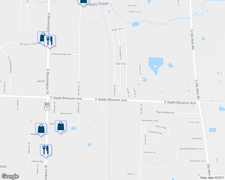 map of restaurants, bars, coffee shops, grocery stores, and more near 810 Crystal Street in Lowell