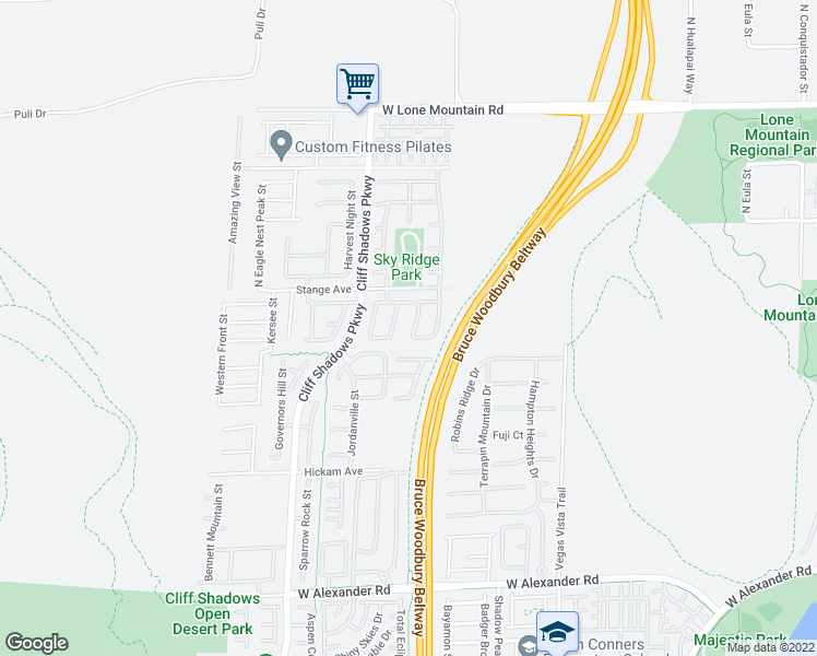 map of restaurants, bars, coffee shops, grocery stores, and more near 4423 Peaceful Harbor Street in Las Vegas