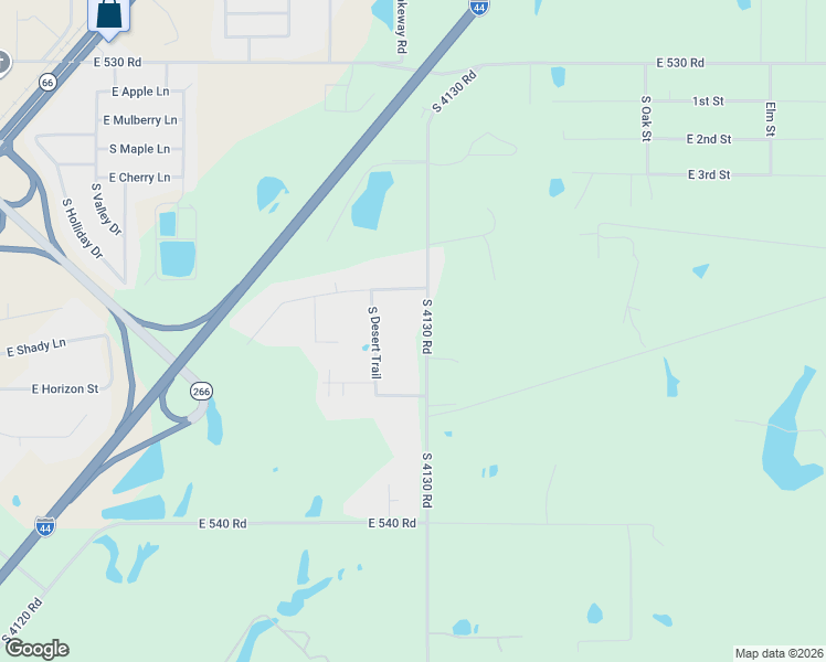 map of restaurants, bars, coffee shops, grocery stores, and more near 25556 South 4130 Road in Claremore