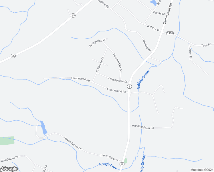 map of restaurants, bars, coffee shops, grocery stores, and more near 2037 Emorywood Road in Rural Hall