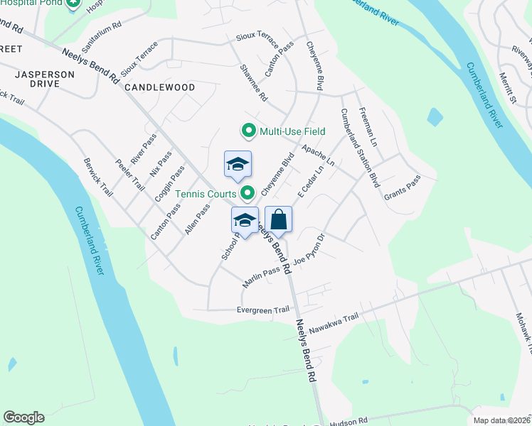 map of restaurants, bars, coffee shops, grocery stores, and more near 1301 Neelys Bend Road in Nashville