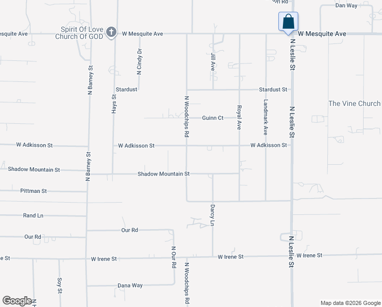 map of restaurants, bars, coffee shops, grocery stores, and more near 2481 West Adkisson Street in Pahrump