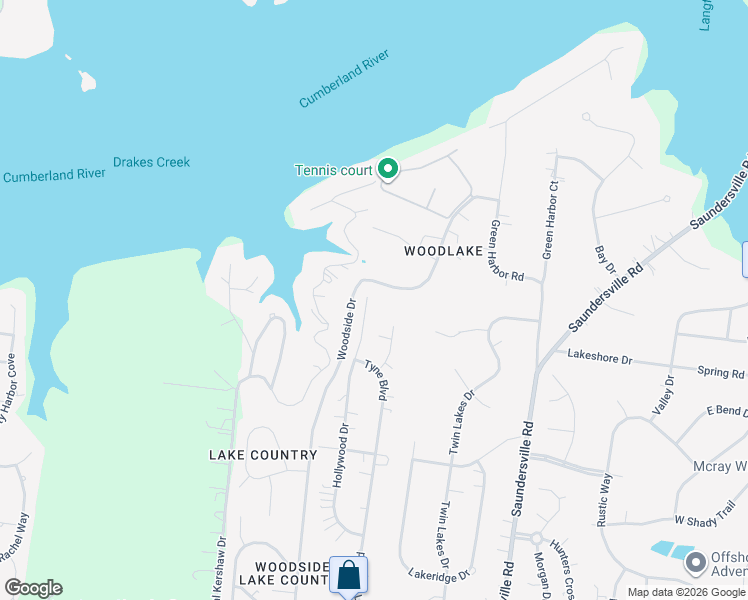 map of restaurants, bars, coffee shops, grocery stores, and more near 416 Hollywood Drive in Green Hill