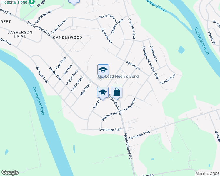 map of restaurants, bars, coffee shops, grocery stores, and more near 1301 Neelys Bend Rd in Madison