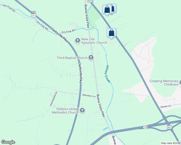 map of restaurants, bars, coffee shops, grocery stores, and more near 5259 Buena Vista Pike in Nashville