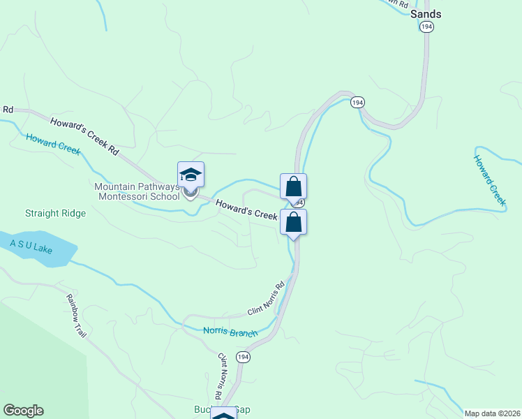 map of restaurants, bars, coffee shops, grocery stores, and more near in Watauga County