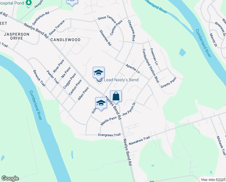 map of restaurants, bars, coffee shops, grocery stores, and more near 1301 Neelys Bend Road in Nashville