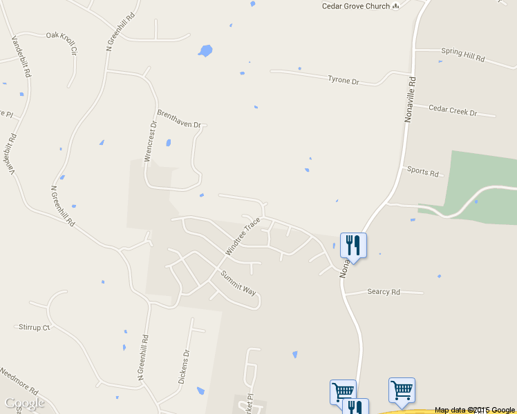 map of restaurants, bars, coffee shops, grocery stores, and more near 700 Veneta View Dr in Mt Juliet