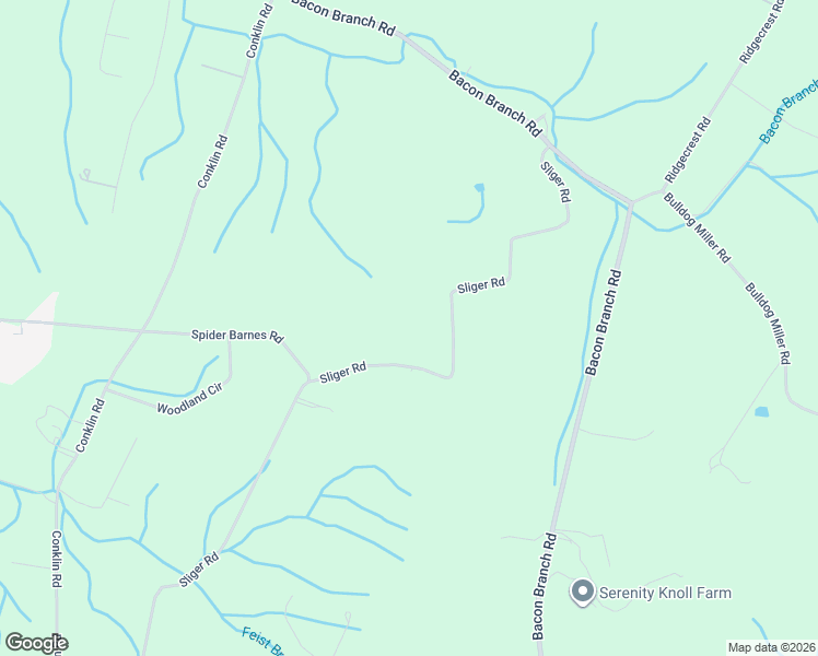 map of restaurants, bars, coffee shops, grocery stores, and more near 319 Sliger Road in Jonesborough