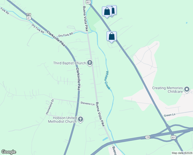 map of restaurants, bars, coffee shops, grocery stores, and more near 5252 Buena Vista Pike in Nashville
