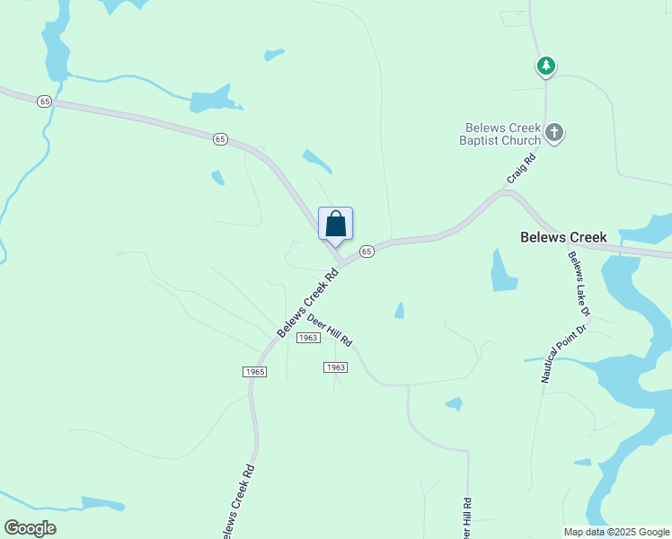 map of restaurants, bars, coffee shops, grocery stores, and more near State Road 1965 in Belews Creek