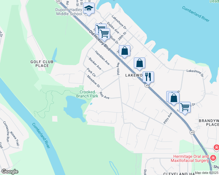map of restaurants, bars, coffee shops, grocery stores, and more near 109 Ray Avenue in Nashville