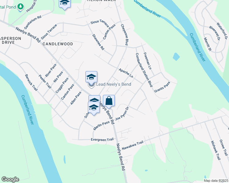 map of restaurants, bars, coffee shops, grocery stores, and more near 1426 East Cedar Lane in Nashville