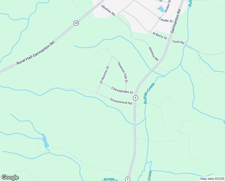 map of restaurants, bars, coffee shops, grocery stores, and more near 2025 Emorywood Road in Rural Hall