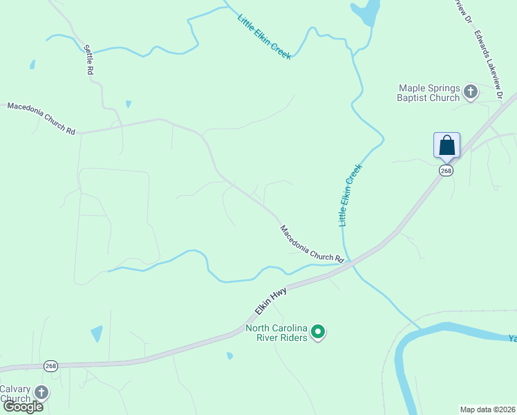 map of restaurants, bars, coffee shops, grocery stores, and more near 495 Macedonia Church Road in Ronda