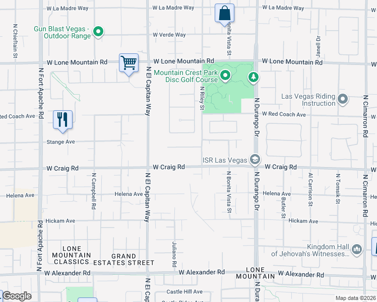 map of restaurants, bars, coffee shops, grocery stores, and more near 8685 Queens Brook Court in Las Vegas