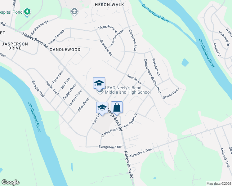 map of restaurants, bars, coffee shops, grocery stores, and more near 1301 Neelys Bend Road in Nashville