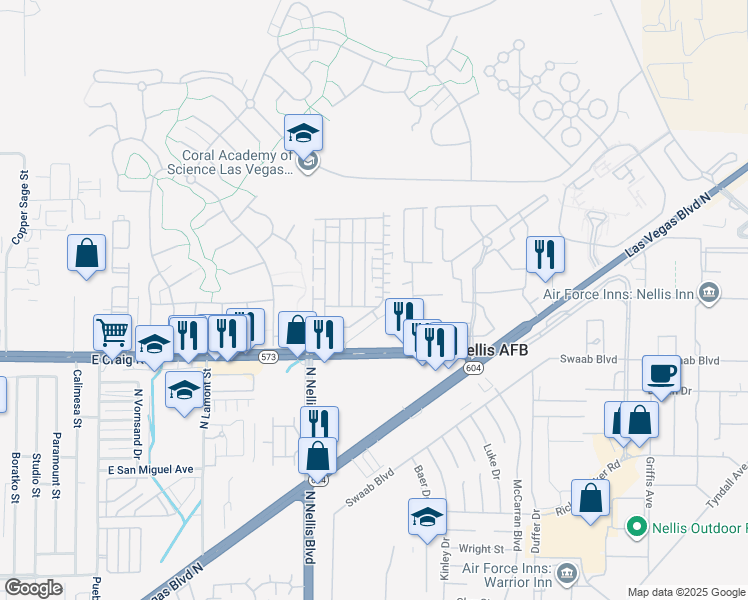 map of restaurants, bars, coffee shops, grocery stores, and more near 4509 Lime Straight Drive in Las Vegas