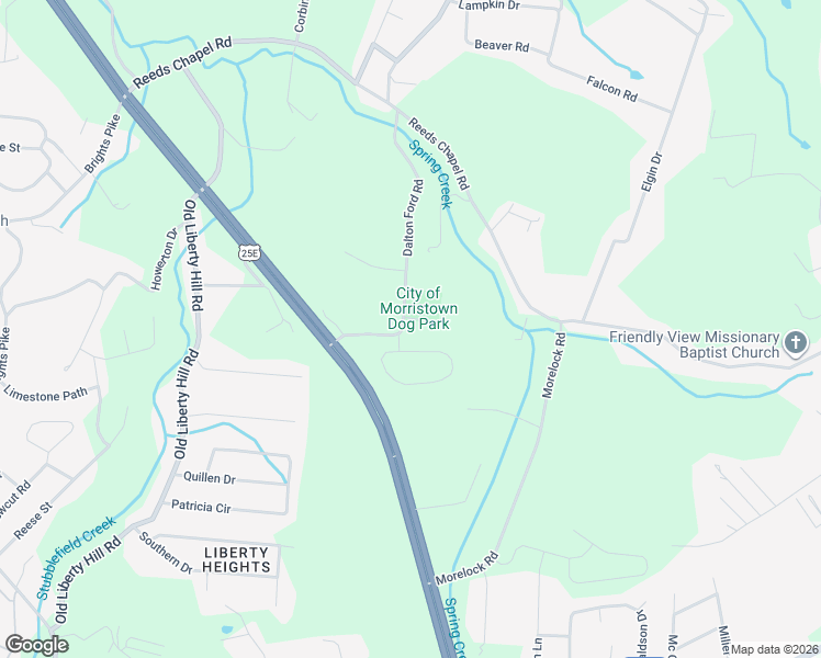 map of restaurants, bars, coffee shops, grocery stores, and more near 1714 Dalton Ford Road in Morristown