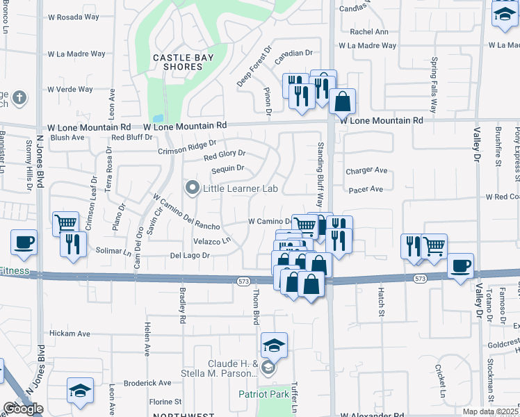 map of restaurants, bars, coffee shops, grocery stores, and more near 4553 Rapallo Court in Las Vegas