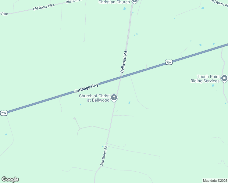 map of restaurants, bars, coffee shops, grocery stores, and more near 6712 Carthage Highway in Lebanon