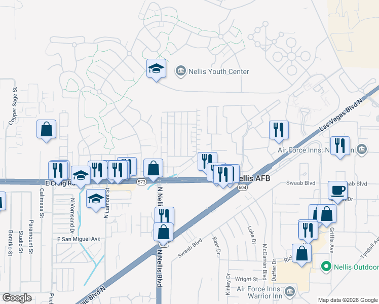 map of restaurants, bars, coffee shops, grocery stores, and more near 4537 Lime Straight Drive in Las Vegas