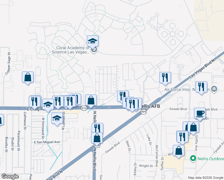 map of restaurants, bars, coffee shops, grocery stores, and more near 4537 Lime Straight Drive in Las Vegas