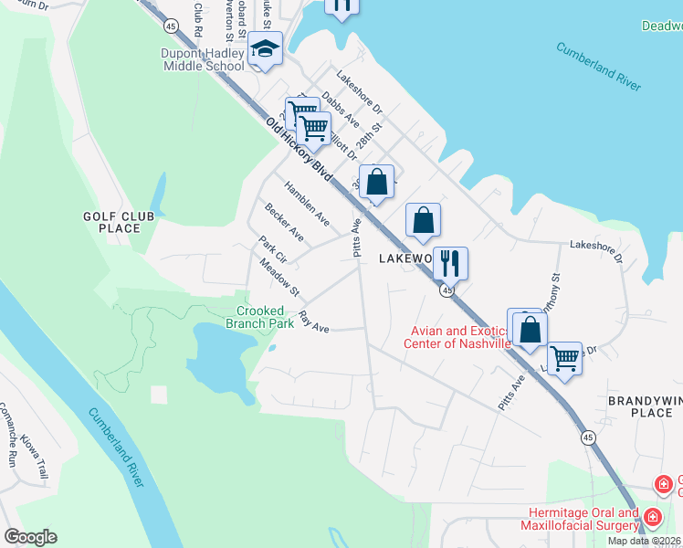 map of restaurants, bars, coffee shops, grocery stores, and more near 116 Pitts Avenue in Nashville