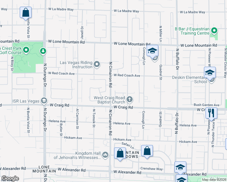 map of restaurants, bars, coffee shops, grocery stores, and more near 7982 Lookout Rock Circle in Las Vegas