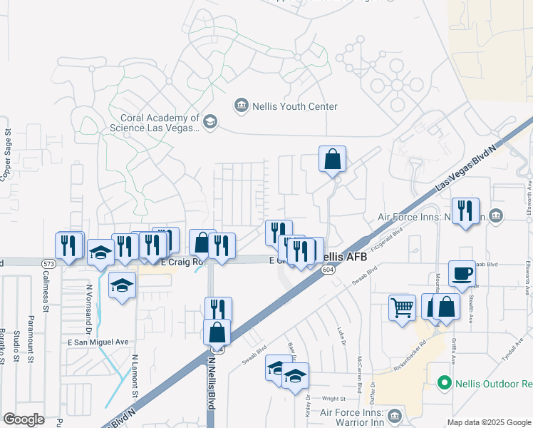 map of restaurants, bars, coffee shops, grocery stores, and more near 4530 Lime Straight Drive in Las Vegas