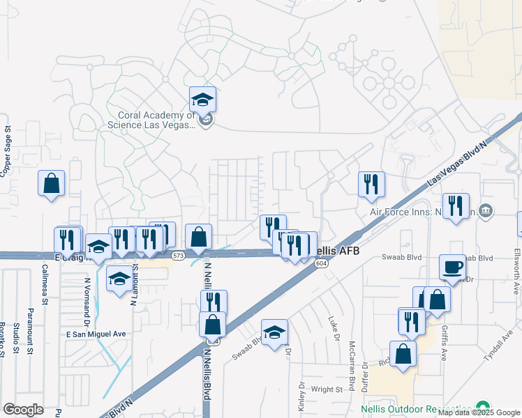 map of restaurants, bars, coffee shops, grocery stores, and more near 4530 Lime Straight Drive in Las Vegas