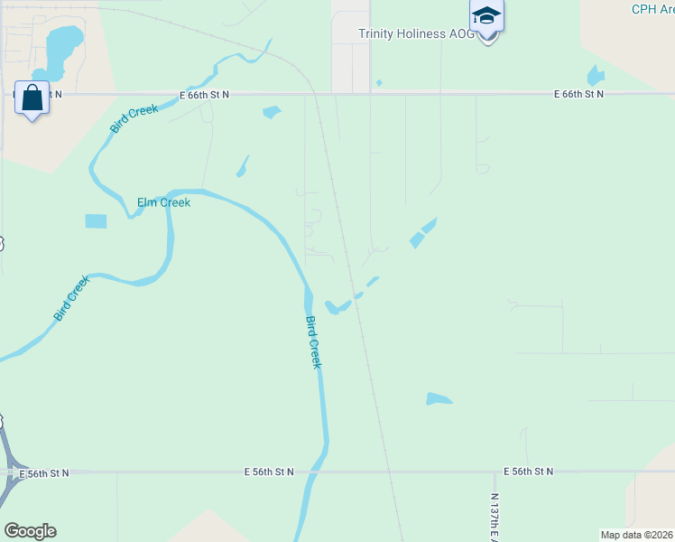 map of restaurants, bars, coffee shops, grocery stores, and more near 6031 North 129th East Avenue in Owasso