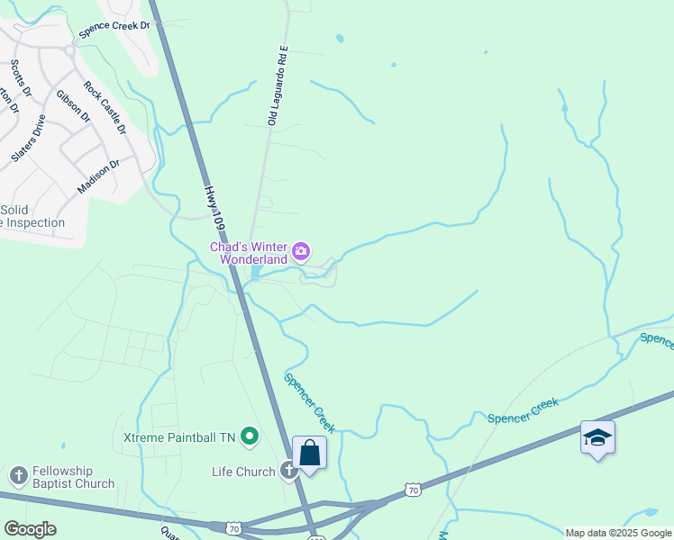 map of restaurants, bars, coffee shops, grocery stores, and more near 841 Old Laguardo Rd E in Lebanon