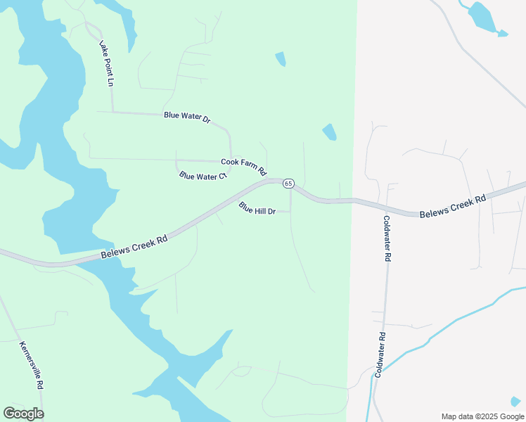 map of restaurants, bars, coffee shops, grocery stores, and more near Blue Hill Drive in Forsyth County
